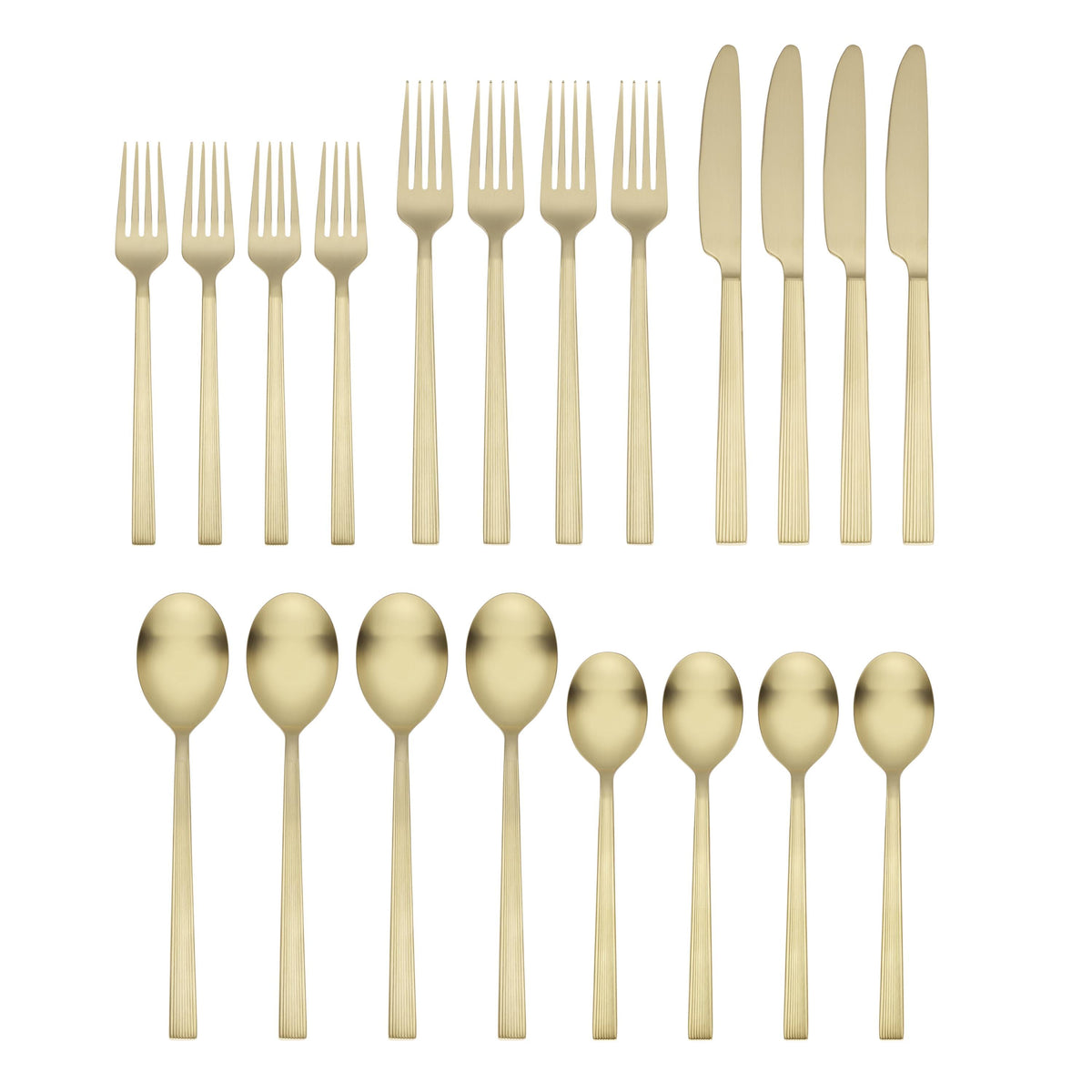 Better Homes & Gardens River Stainless Steel Flatware Set, Black Finish, 20-Piece